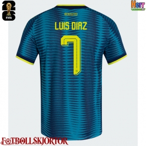 Colombia Luis Diaz #7 Bortatröja VM 2026 Kortärmad